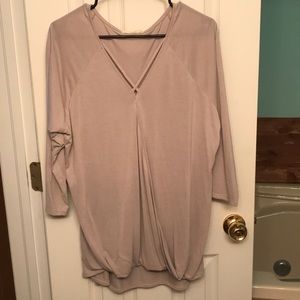 Grey quarter length sleeve blouse